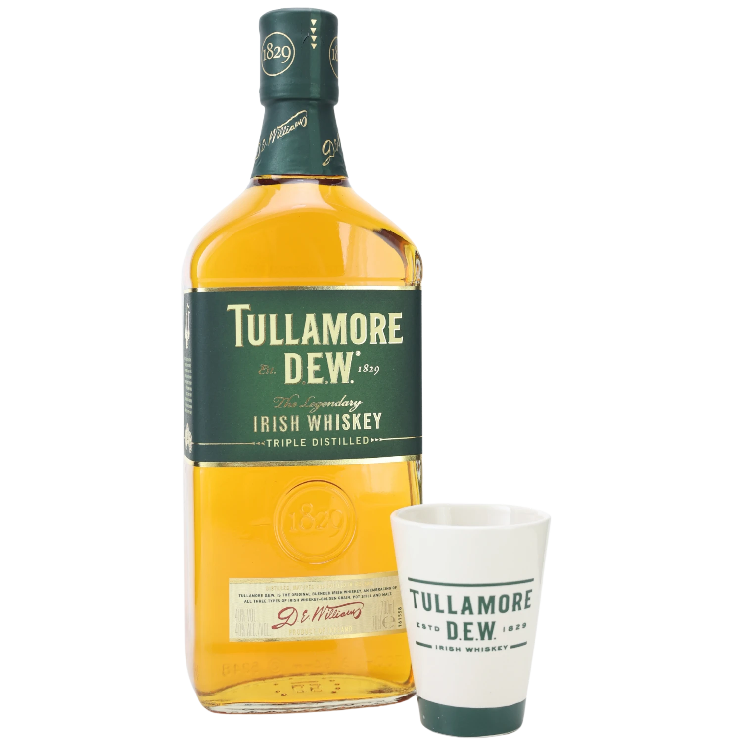 Tullamore Dew Irish Whiskey + Keramikbecher 40% 0,7l