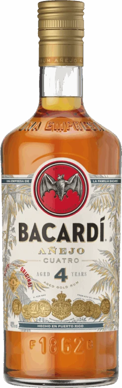 Bacardi 4 Jahre Anejo Cuatro Rum 40% 0,7l