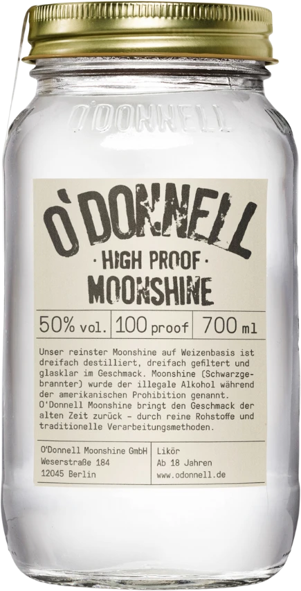 O'Donnell Original High Proof Moonshine 50% 0,7l 3 O'Donnell Original High Proof Moonshine 50% 0,7l