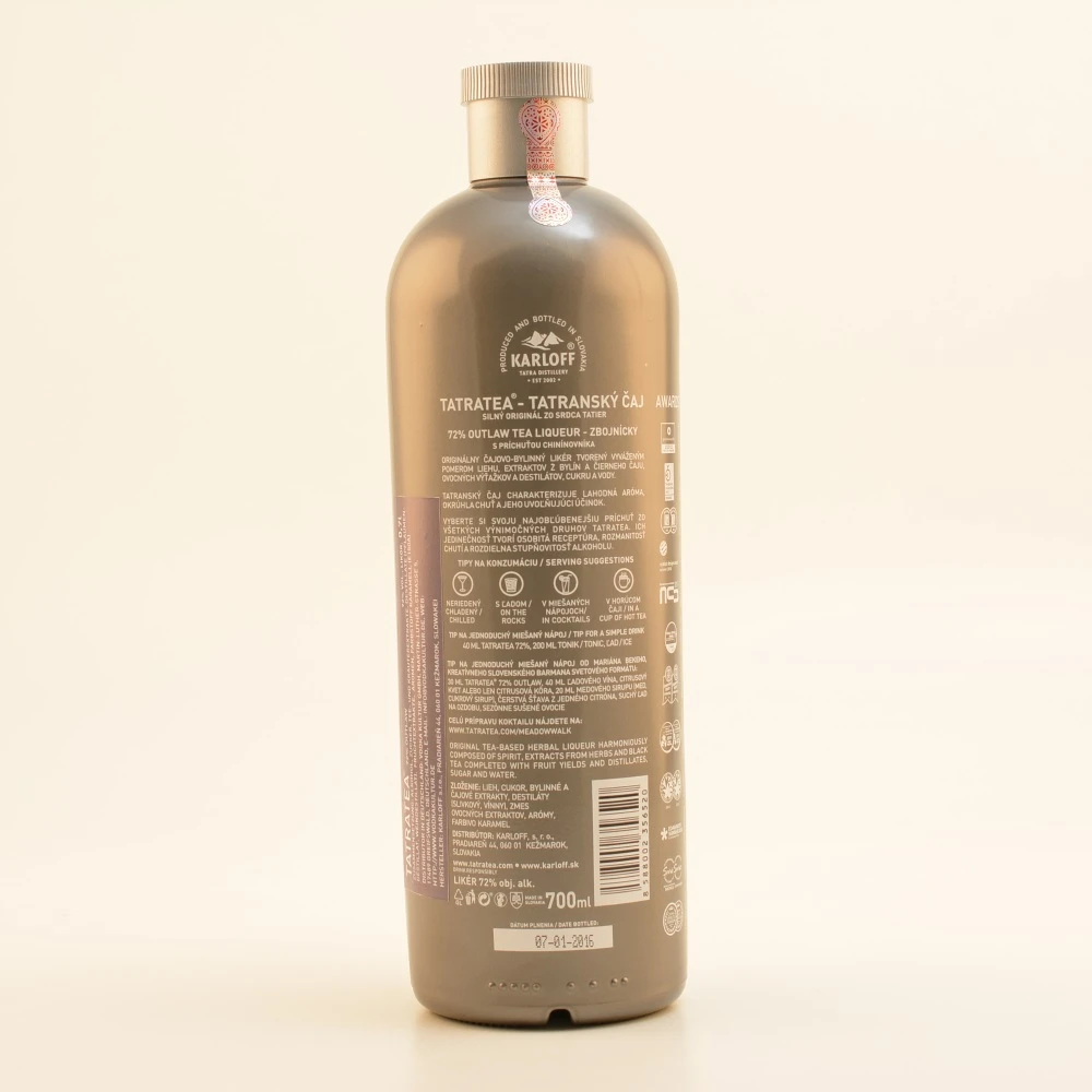 Karloff Tatratea 72 Likör Outlaw 72% 0,7l 5 Karloff Tatratea 72 Likör Outlaw 72% 0,7l – Bild 3