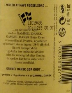 Gammel Dansk Bitter Dram 38% 0,7l 11 Gammel Dansk Bitter Dram 38% 0,7l -Alkohol Rabatte 305807 Product 8f7a