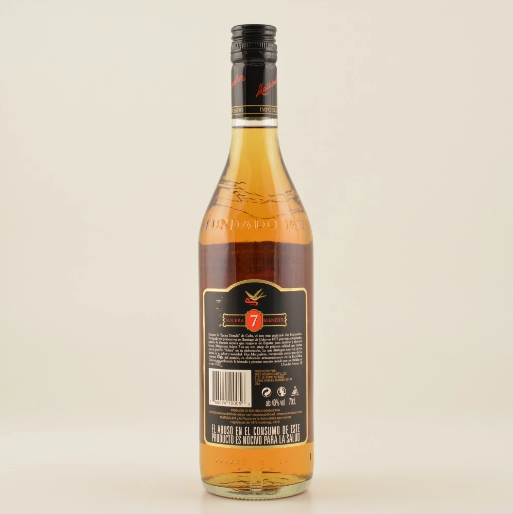 Matusalem Solera 7 Rum 40% 0,7l 6 Matusalem Solera 7 Rum 40% 0,7l – Bild 4