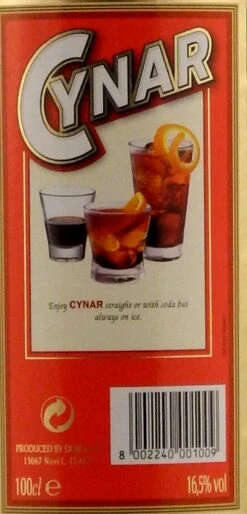 Cynar Kräuterlikör 16,5% 1,0l -Alkohol Rabatte unbekannt 20ab