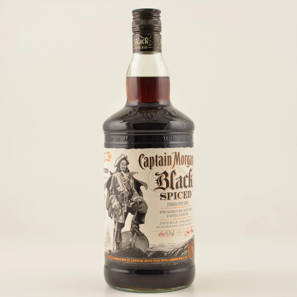 Captain Morgan Black Spiced (Rum-Basis) 40% 1,0l 4 Captain Morgan Black Spiced (Rum-Basis) 40% 1,0l – Bild 2